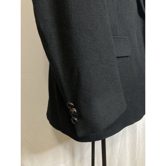 Hunt Valley Mens Sport Coat Blazer Suit Jacket 46R 50" Black Camel Hair Wool USA - Picture 5 of 13